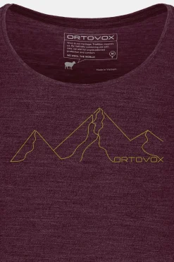 Clearance ORTOVOX 150 COOL MOUNTAIN FACE TS W darkwineblend