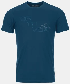 Shop ORTOVOX 185 MERINO TANGRAM LOGO TS M petrolblue