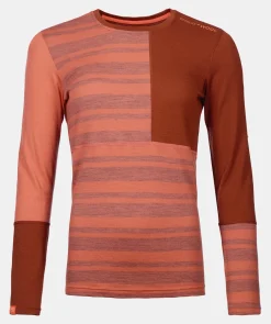 Shop ORTOVOX 185 ROCK'N'WOOL LONG SLEEVE W coral