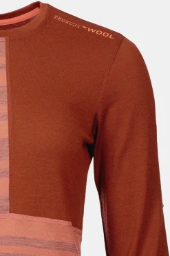 Shop ORTOVOX 185 ROCK'N'WOOL LONG SLEEVE W coral