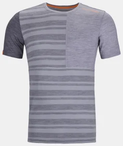 Discount ORTOVOX 185 ROCK’N’WOOL SHORT SLEEVE M greyblend