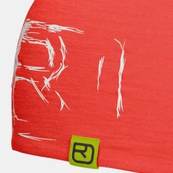 Hot ORTOVOX 120 TEC LOGO BEANIE coral