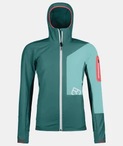 Outlet ORTOVOX BERRINO HOODED JACKET W pacificgreen