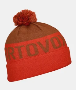 Clearance ORTOVOX BOBBLE KNIT BEANIE hotorange