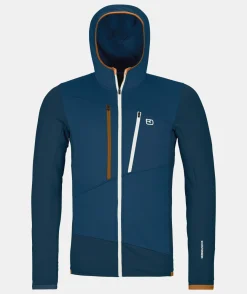 Fashion ORTOVOX FLEECE GRID HOODY M deepocean