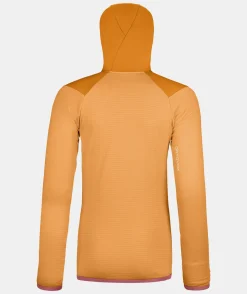 Outlet ORTOVOX FLEECE GRID HOODY W autumnleaves