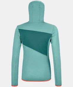 Outlet ORTOVOX FLEECE GRID HOODY W icewaterfall