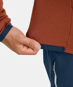Discount ORTOVOX FLEECE GRID JACKET M mountainblue