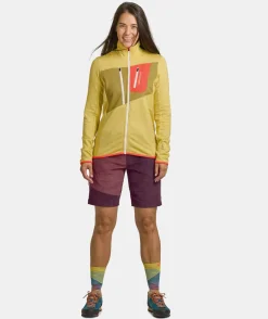 Store ORTOVOX FLEECE GRID JACKET W darkpacific