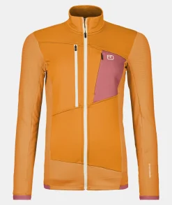 Outlet ORTOVOX FLEECE GRID JACKET W autumnleaves