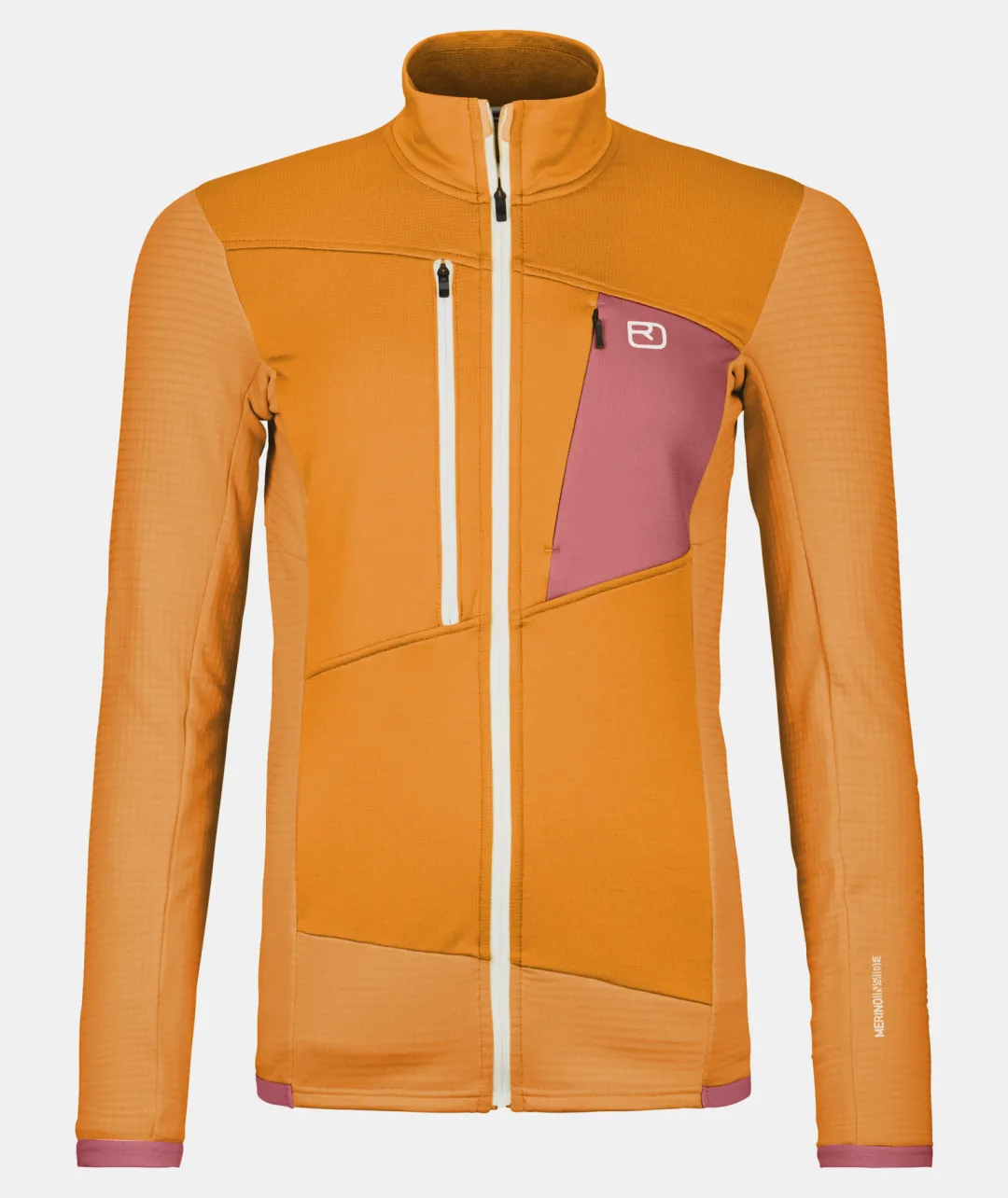 Outlet ORTOVOX FLEECE GRID JACKET W autumnleaves