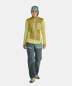 Outlet ORTOVOX FLEECE GRID JACKET W autumnleaves