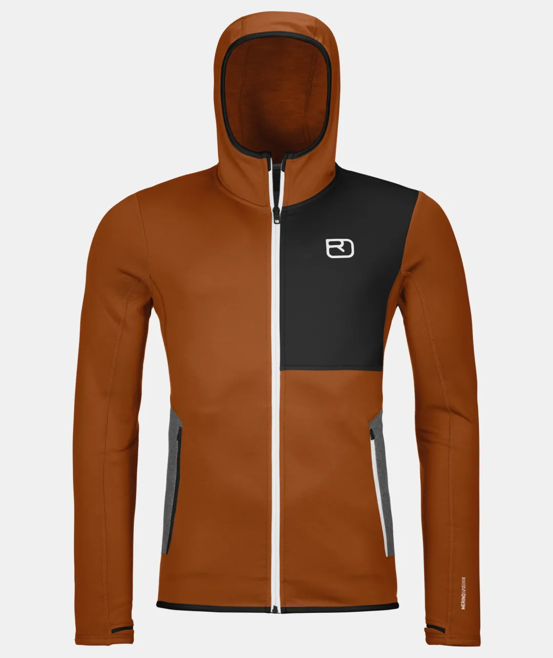 Online ORTOVOX FLEECE HOODY M bristlebrown