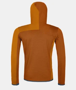 New ORTOVOX FLEECE LIGHT GRID HOODED JKT M bristlebrown