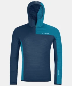 Store ORTOVOX FLEECE LIGHT GRID ZN HOODY M deepocean