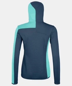 Best ORTOVOX FLEECE LIGHT GRID HOODED JKT W deepocean