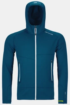 Online ORTOVOX FLEECE LIGHT HOODY M petrolblue
