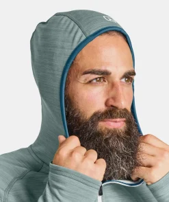 Online ORTOVOX FLEECE LIGHT HOODY M petrolblue