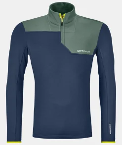 Cheap ORTOVOX FLEECE LIGHT ZIP NECK M deepocean