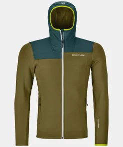 Outlet ORTOVOX FLEECE PLUS HOODY M greenmoss