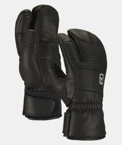 Cheap ORTOVOX FULL LEATHER 3 FINGER GLOVE blackraven