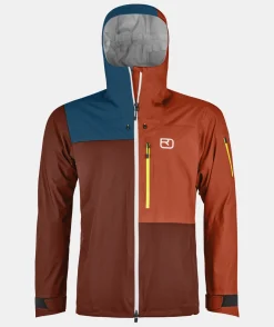 New ORTOVOX 3L ORTLER JACKET M clayorange