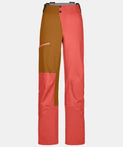 Best ORTOVOX 3L ORTLER PANTS W coral