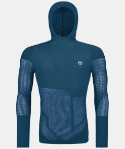Clearance ORTOVOX MERINO THERMOVENT HOODY M petrolblue