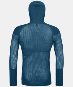 Clearance ORTOVOX MERINO THERMOVENT HOODY M petrolblue